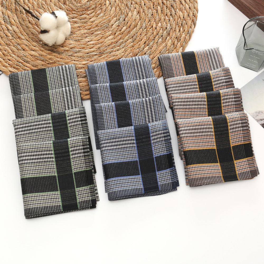 Handkerchief Cotton Men - 3/6/12 قطعة الرجال منديل من القطن
