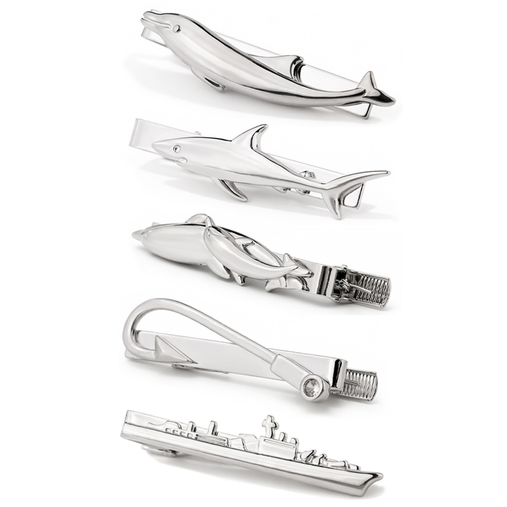 Tie Clip Silver - مشبك ربطة عنق إبداعي على شكل