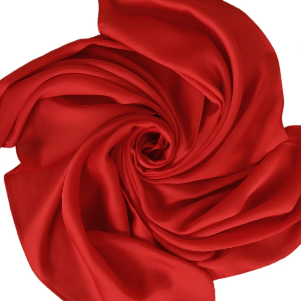وشاح ساتان نسائي 70 سم بلون مو - مراجعة Silk Neck Scarf وسعره