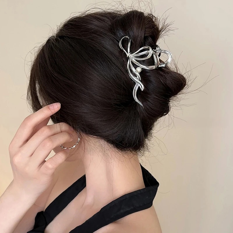 مشبك شعر نسائي جديد أنيق ذهبي  - مراجعة Tie Clip Silver وسعره
