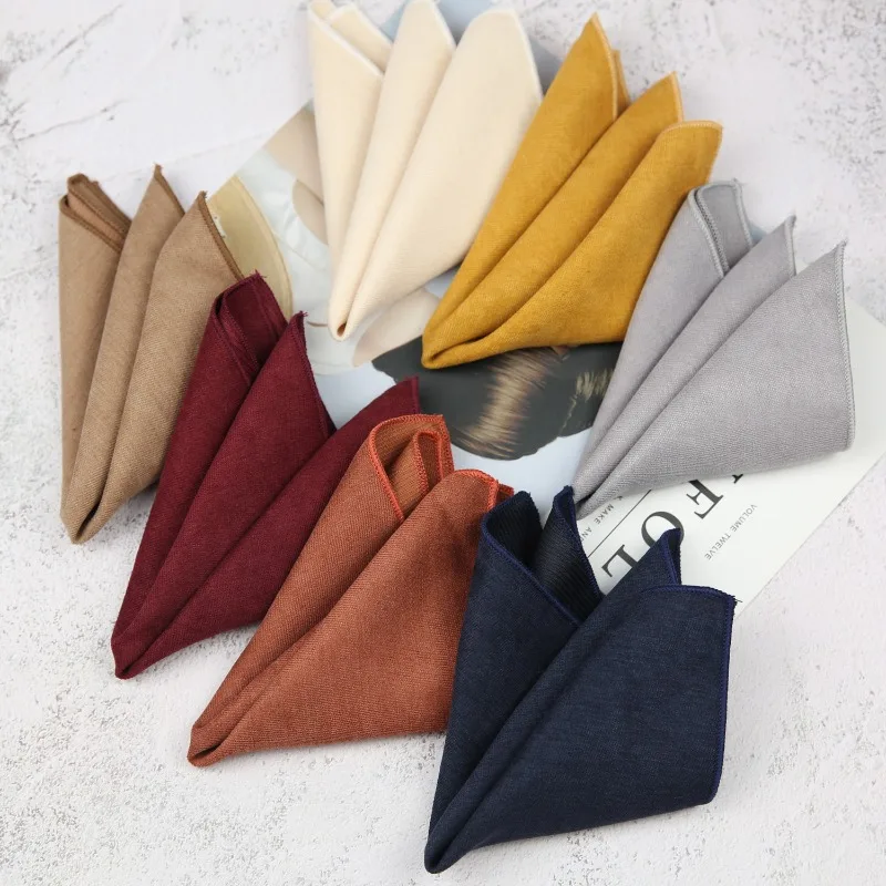 منديل جيب رجالي 24 سم بلون واح - مراجعة Pocket Square Set وسعره